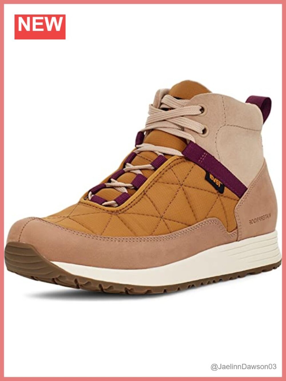 Teva Wedge Sport Sandal Faux Leather Lace-Up Waterproof